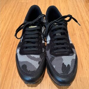 Valentino Men's Rockrunner Camouflage Noir Metallic Sneaker